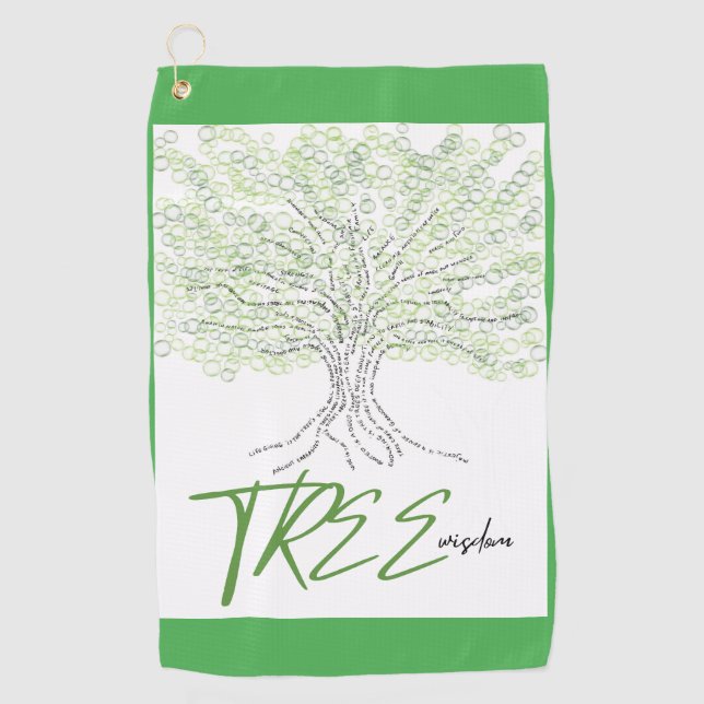 Toalla De Golf Sabiduría de árbol (Anverso)