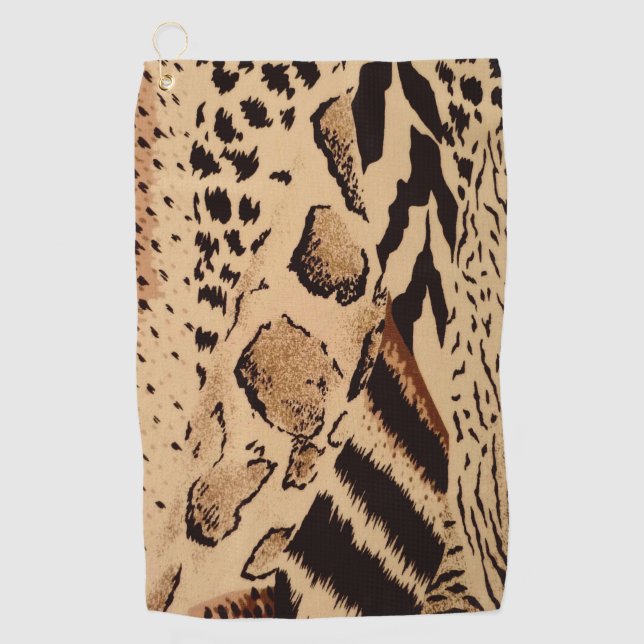 Toalla de golf Safari Animal Print (Anverso)