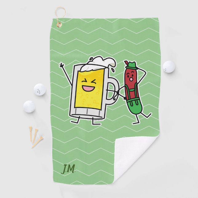 Toalla De Golf Salchicha de cerveza Octoberfest Oktoberfest leder (In situ)