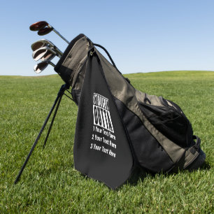 Toalla De Golf Salida directa Añadir su ubicación 3 líneas de tex