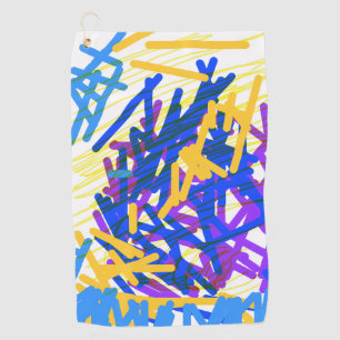 Toalla De Golf Salpicadura de pintura abstracta moderna