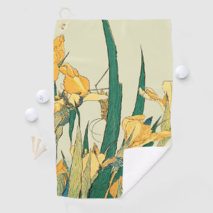 Toalla De Golf Saltamontes Hokusai y el iris Japón