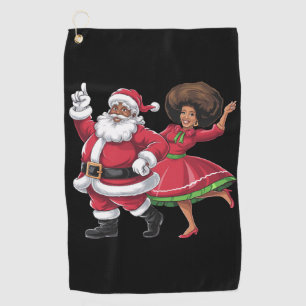 Toalla De Golf Santa Señora Claus bailando Navidades estadouniden