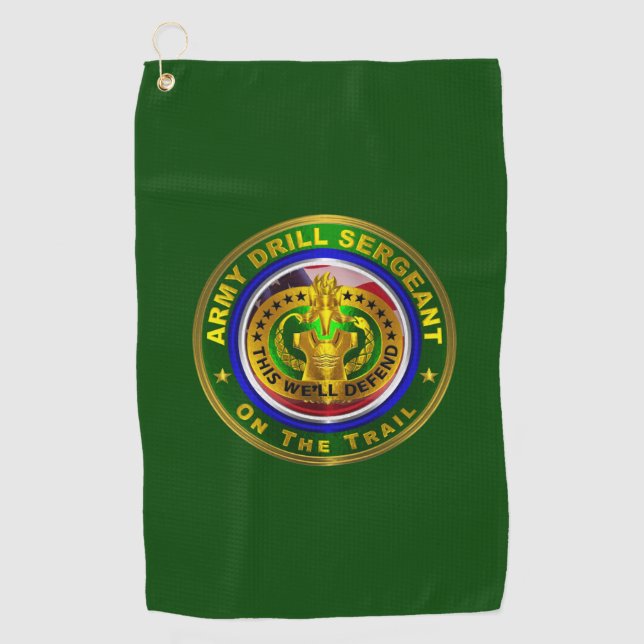 Toalla De Golf Sargento de taladramiento del ejército  (Anverso)