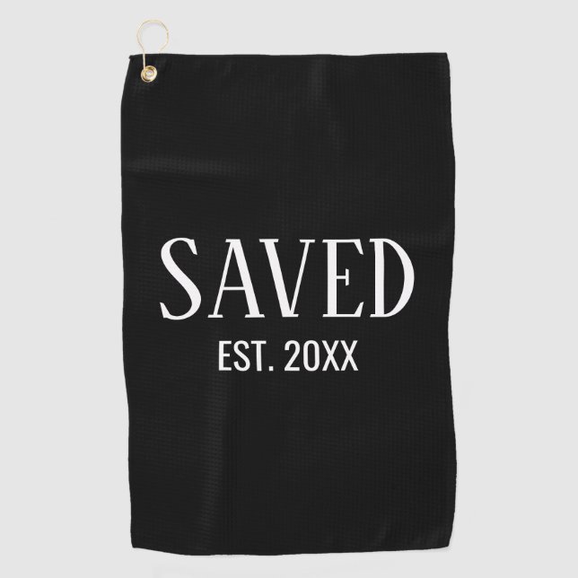 Toalla De Golf Saved Est Established White Caps Christian (Anverso)