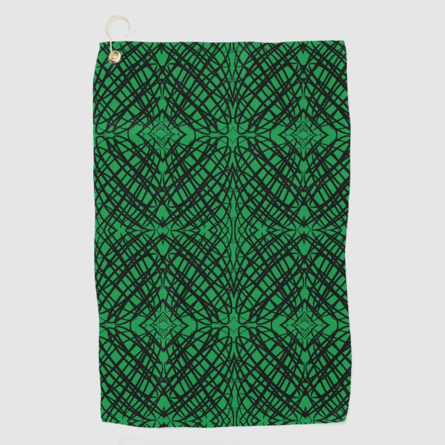 Toalla De Golf Scribe simple | Tejido Espejo | Verde | (Anverso)