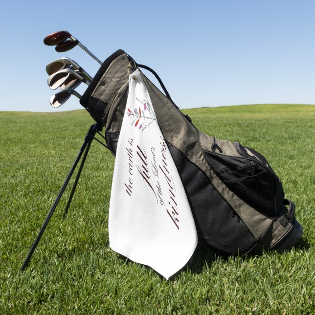 Toalla De Golf Scripture, Psalm 33, Kindness, (Verde)