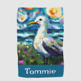 Toalla De Golf Seagull Van Gogh Style Beach personalizado