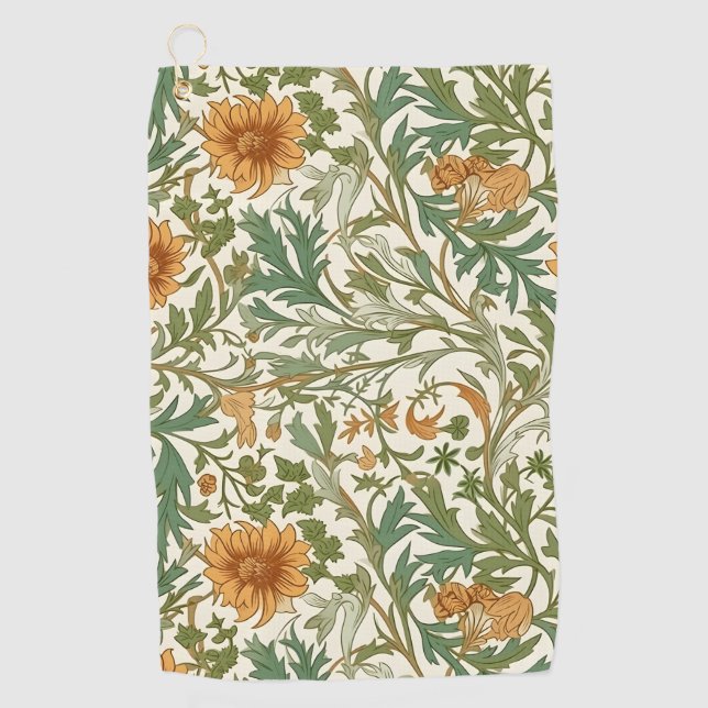 Toalla De Golf Seamless Arts and Crafts style repeating pattern (Anverso)