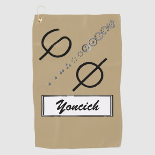 Toalla De Golf Secuencia Fibonacci Centesimal 12Digit de K Yoncic