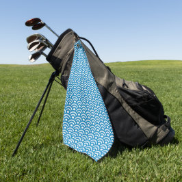 Toalla De Golf Seigaiha, olas, japonés, azul y blanco