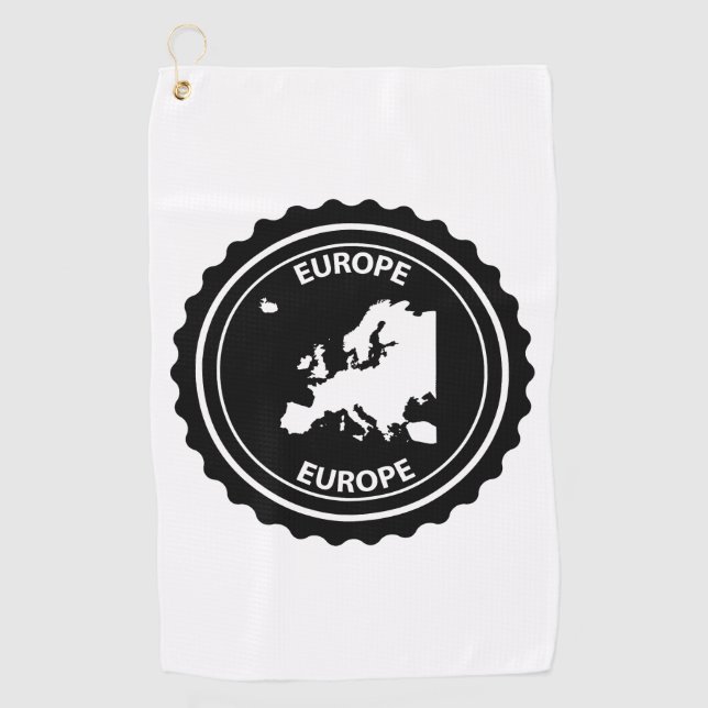 Toalla De Golf Sello de goma de Europa (Anverso)
