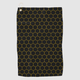 Toalla De Golf Sencillo y elegante patrón de abeja amarillo negro