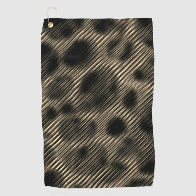 Toalla De Golf Sepia de gradiente estrecha franjas sobre agujeros (Anverso)