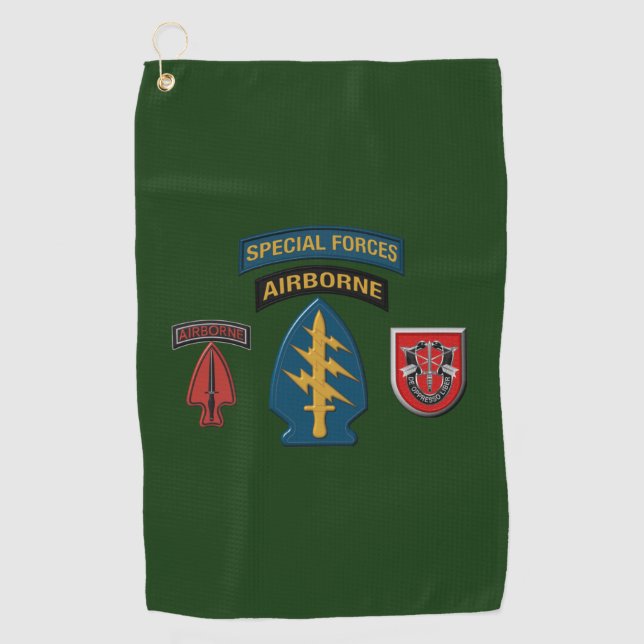 Toalla De Golf Séptimo Grupo de Fuerzas Especiales (Airborne) (Anverso)