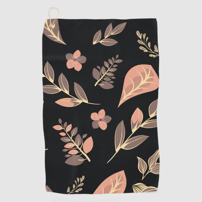 Toalla De Golf Serie de diseño de flores (Anverso)