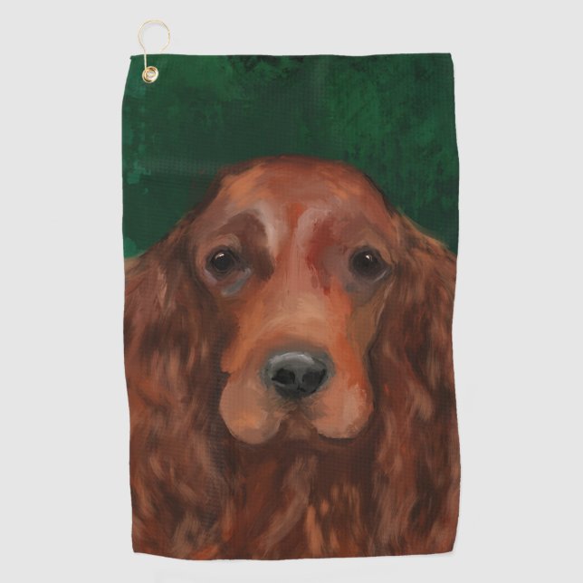 Toalla De Golf Setter Rojo Irlandés (Anverso)