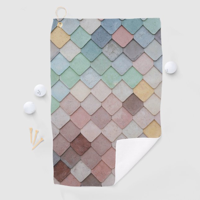 Toalla De Golf Shabby Chic Pastel Tiles (In situ)
