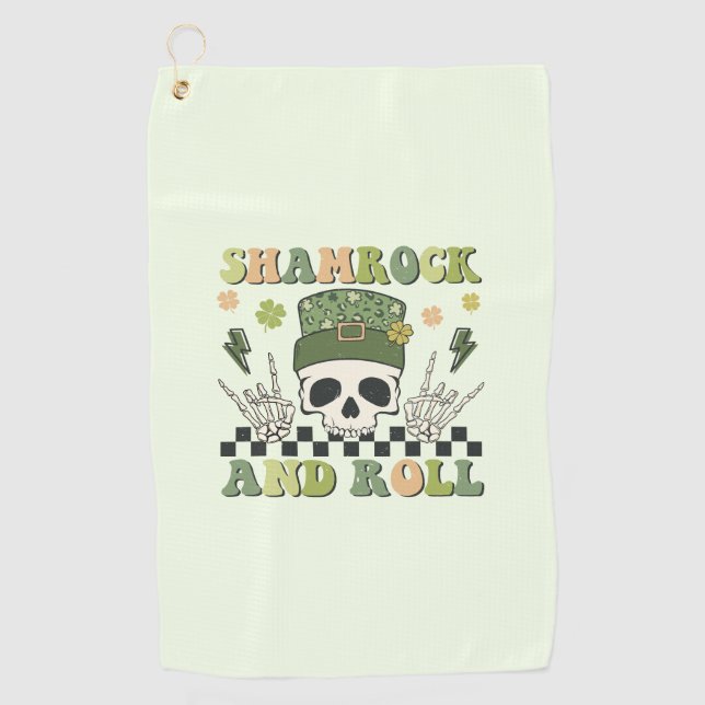 Toalla De Golf Shamrock and Roll - Skeleton Clover (Anverso)