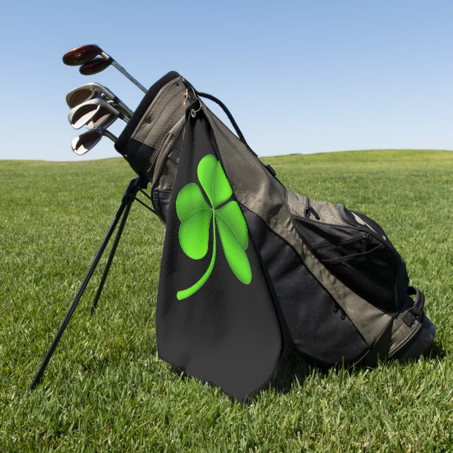 Toalla De Golf Shamrock On Black Gtt (Verde)