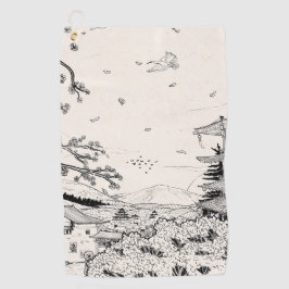Toalla De Golf Shrine Shinto Fuji Edo Periodo Japón Inspire Shogu