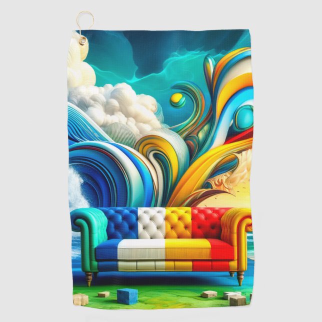 Toalla De Golf Sillón de arco iris (Anverso)