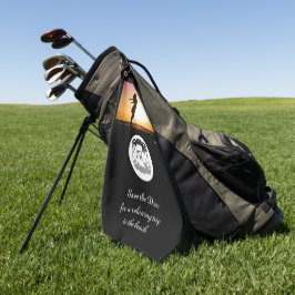 Toalla De Golf Silueta de cangrejo fantasma y monograma de sombra