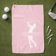 Silueta de golf femenino con monograma personaliza