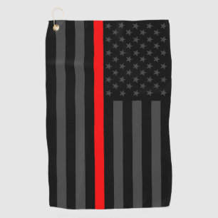 Toalla De Golf Simbólico Thin Red Line American Flag gráfico en