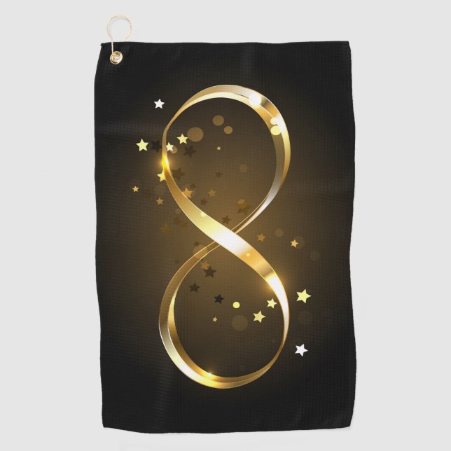 Toalla De Golf Símbolo de infinito dorado (Anverso)