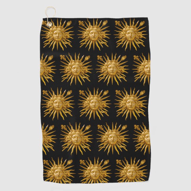 Toalla De Golf Símbolo de Luis XIV el Rey Sol (Anverso)