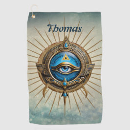 Toalla De Golf Símbolo del ojo alistador egipcio,