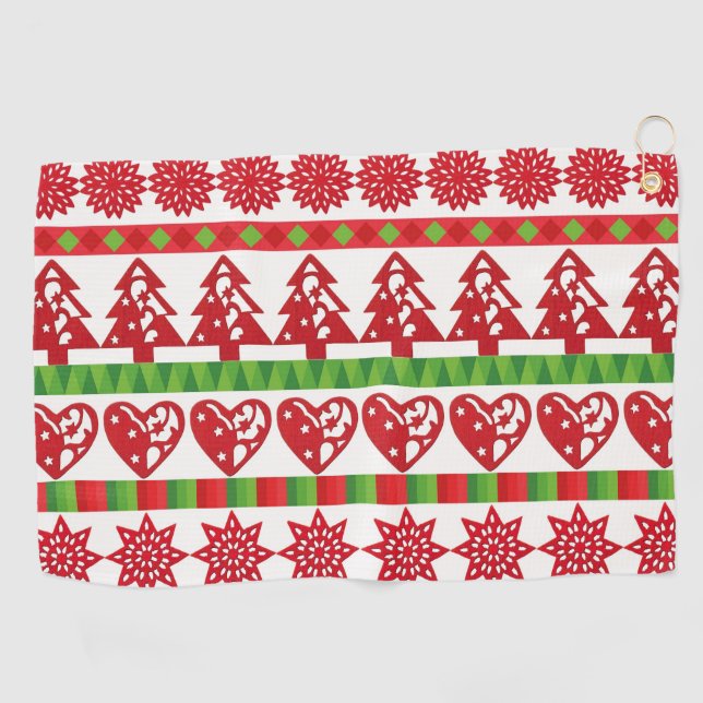 Toalla De Golf Símbolos navidades (Horizontal)