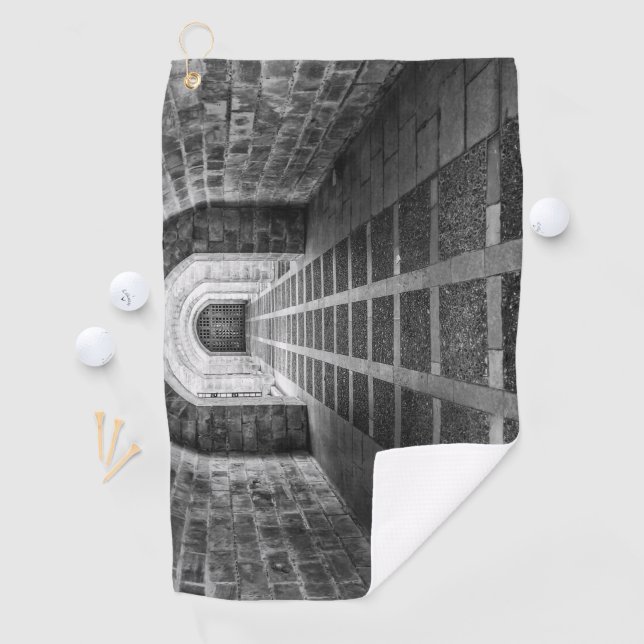 Toalla De Golf Simetría en blanco y negro (In situ)