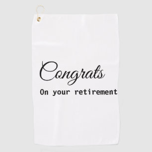 Toalla De Golf Simple mínima felicitación retiro añadir nombre