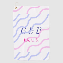 Toalla De Golf SIMPLE MINIMAL agregar el nombre de la pareja nomb