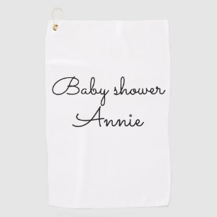 Toalla De Golf simple minimal añade tu nombre texto baby shower t