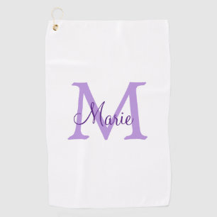 Toalla De Golf simple minimal añadir nombre monograma rosa rojo