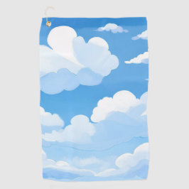 Toalla De Golf Sky Full of Clouds | Watercolor Blue Sky Painting