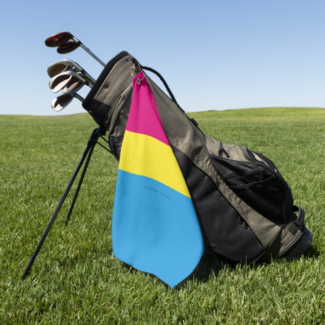 Toalla De Golf SlipperyJoe bandera pansexual del orgullo amarillo (Verde)