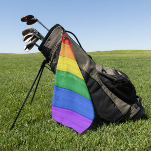 Toalla De Golf SlipperyJoe's clásico arcoíris táctil hecho a mano