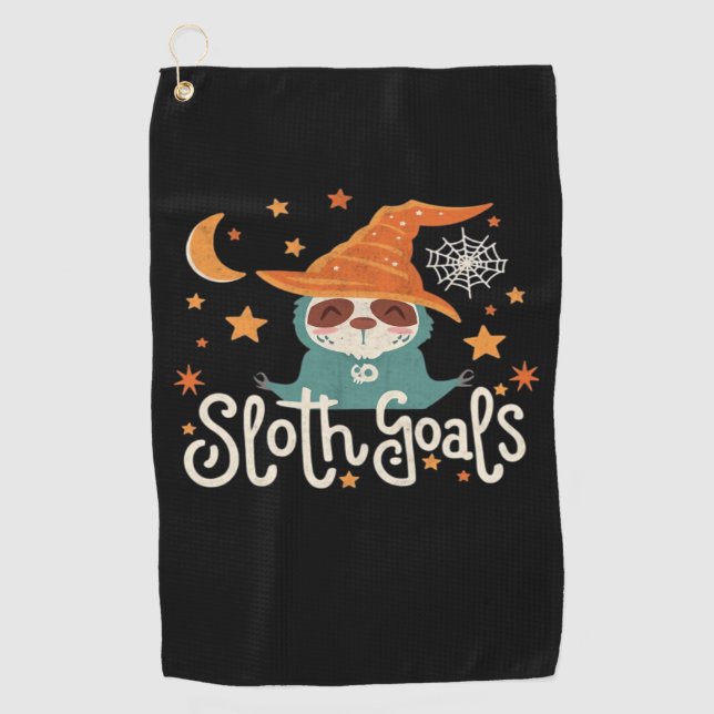 Toalla De Golf Sloth Halloween Goals Classic T-Shirt (Anverso)