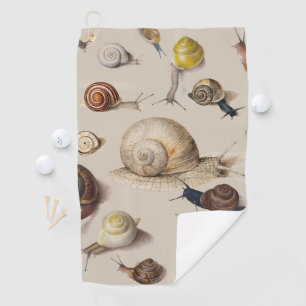 Toalla De Golf Snail Slug Garden Mascota Gastropod Snails Botanic