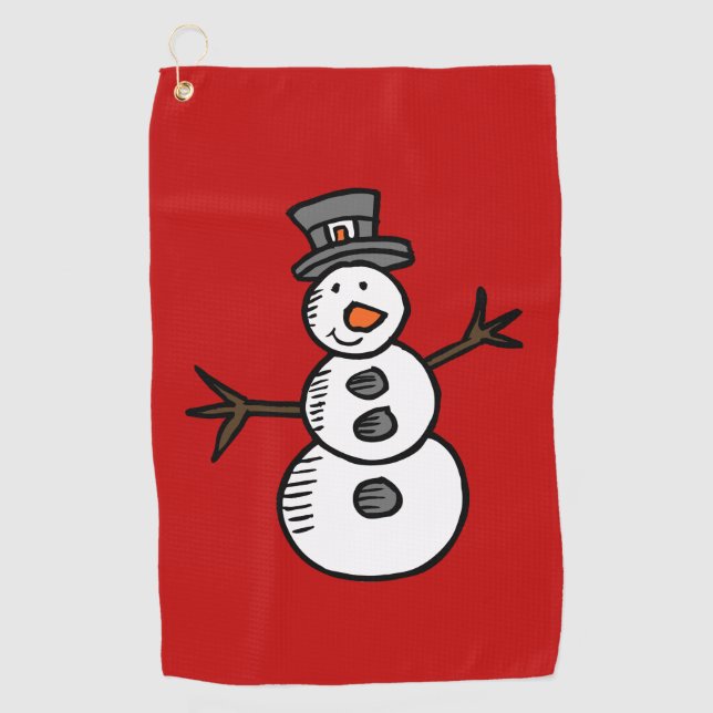 Toalla De Golf Snowman (Anverso)