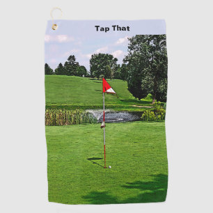 Toalla De Golf Sobre el texto del Personalizado verde