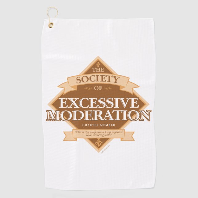 Toalla De Golf Sociedad de excesiva moderación (Anverso)