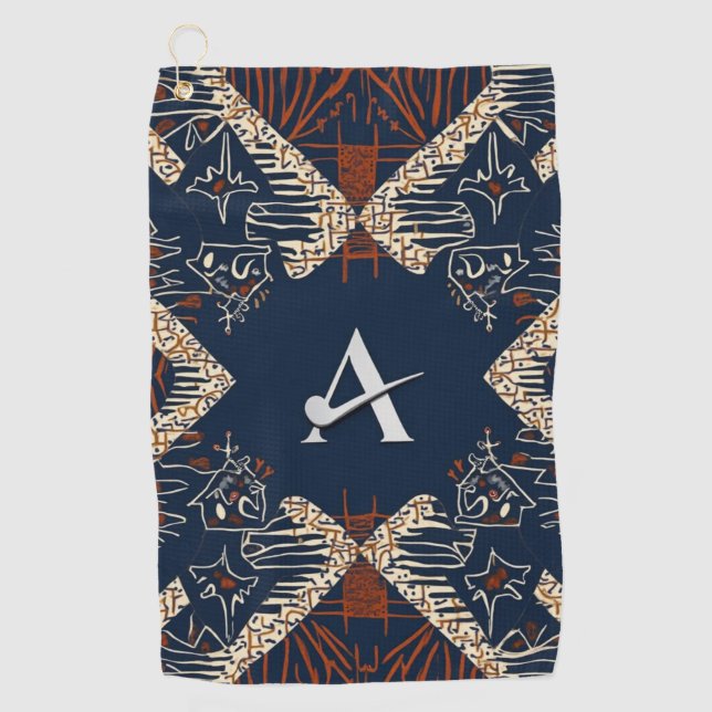 Toalla De Golf Sofisticada isla caribeña africana de lujo (Anverso)