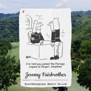 Toalla De Golf Soldado en el Personalizado de la Legión Extranjer