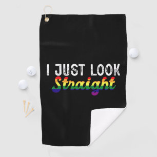 Toalla De Golf Sólo miro directo Mes del Orgullo LGBT Rainbow