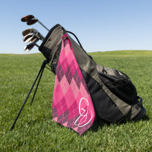 Toalla De Golf Sombras de la adormidera deportiva rosada personal